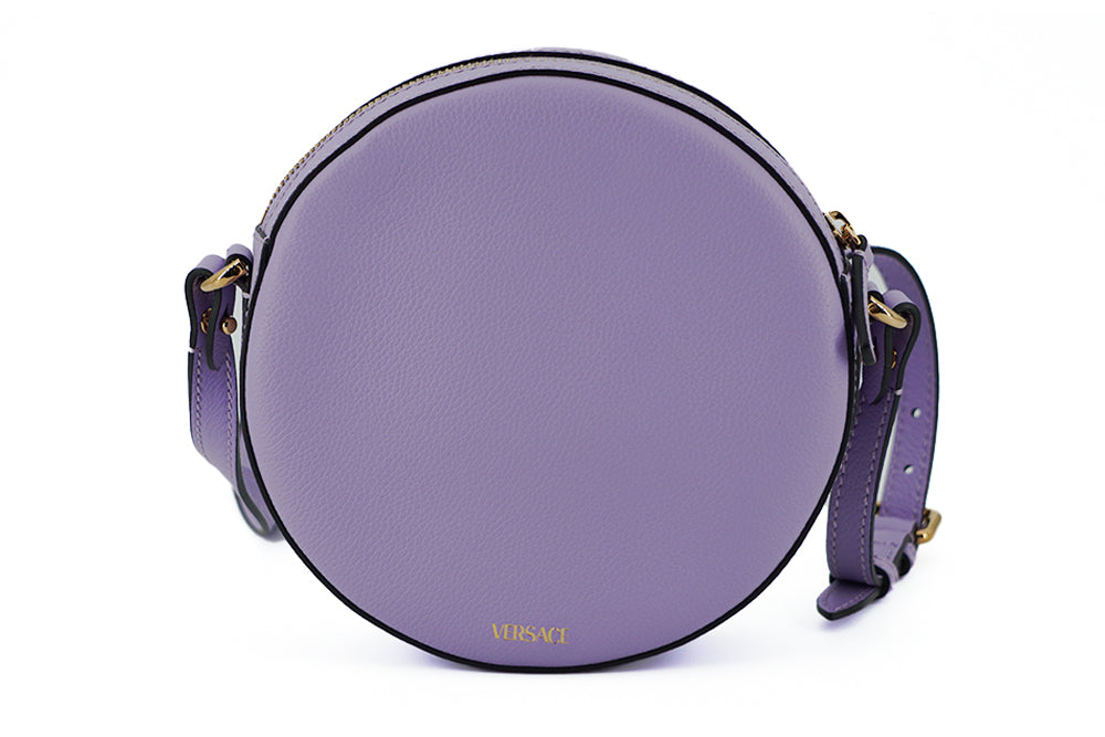 Sac bandoulière rond violet Versace