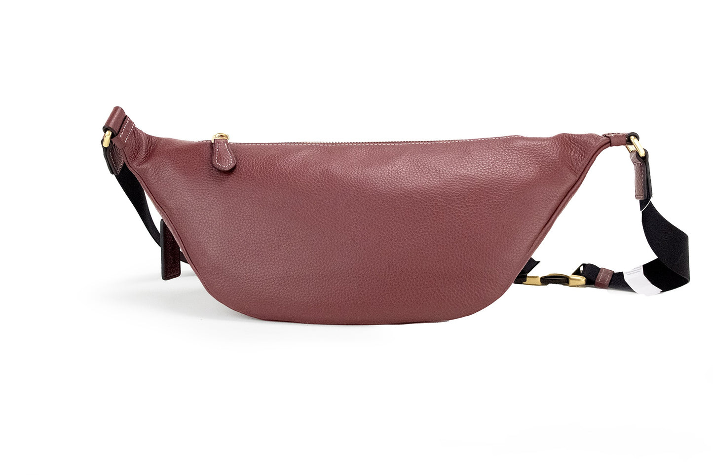 Sac ceinture en cuir grainé en toile chambray signature Coach Warren Wine