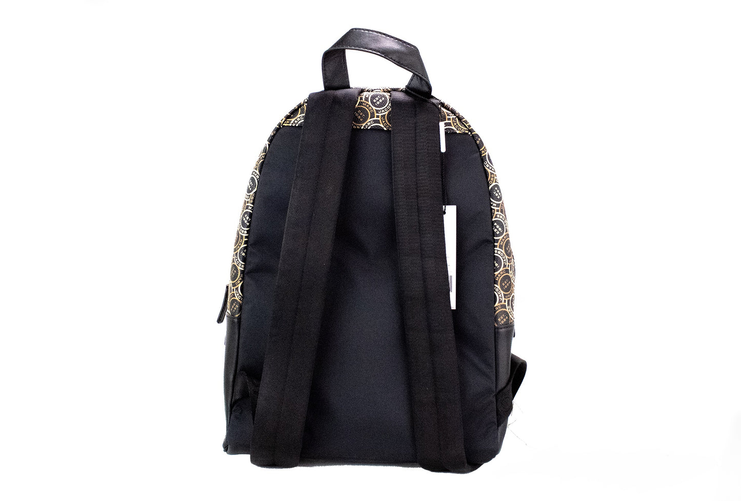 Marc Jacobs Signet Mochila mediana de cuero con logo estampado en negro